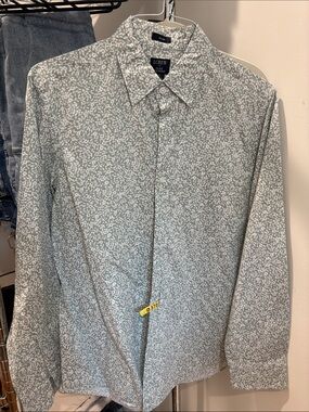 J crew green floral dress shirt